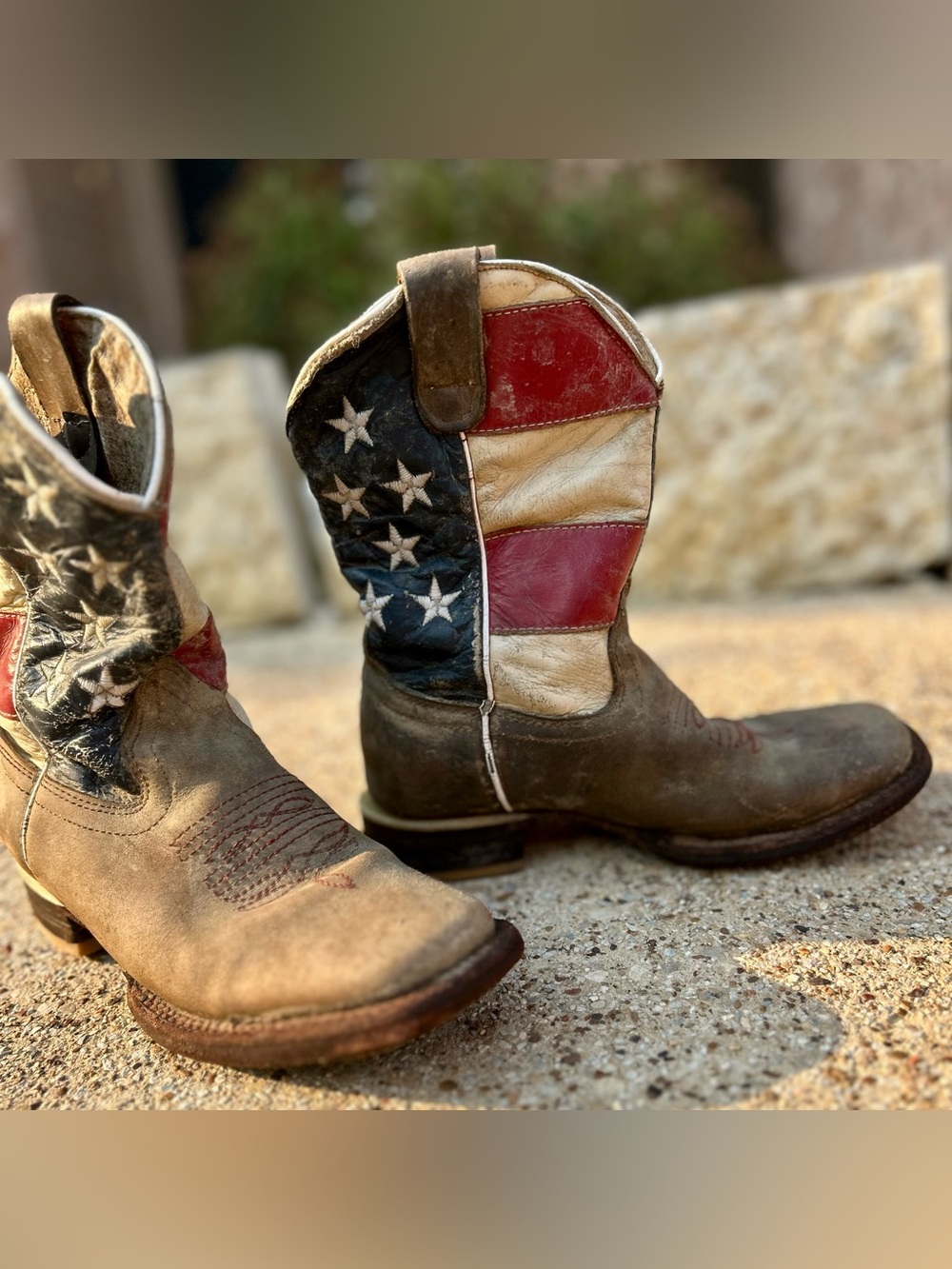 DURANGO BOYS' AMERICAN FLAG WESTERN BOOTS - SQUARE TOE